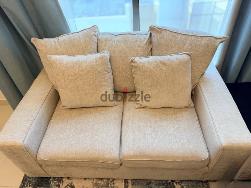 3 seater comfy beige sofa 6