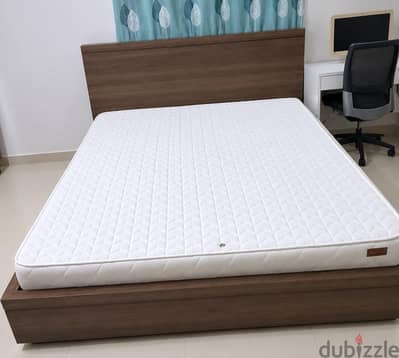 bed with mattress