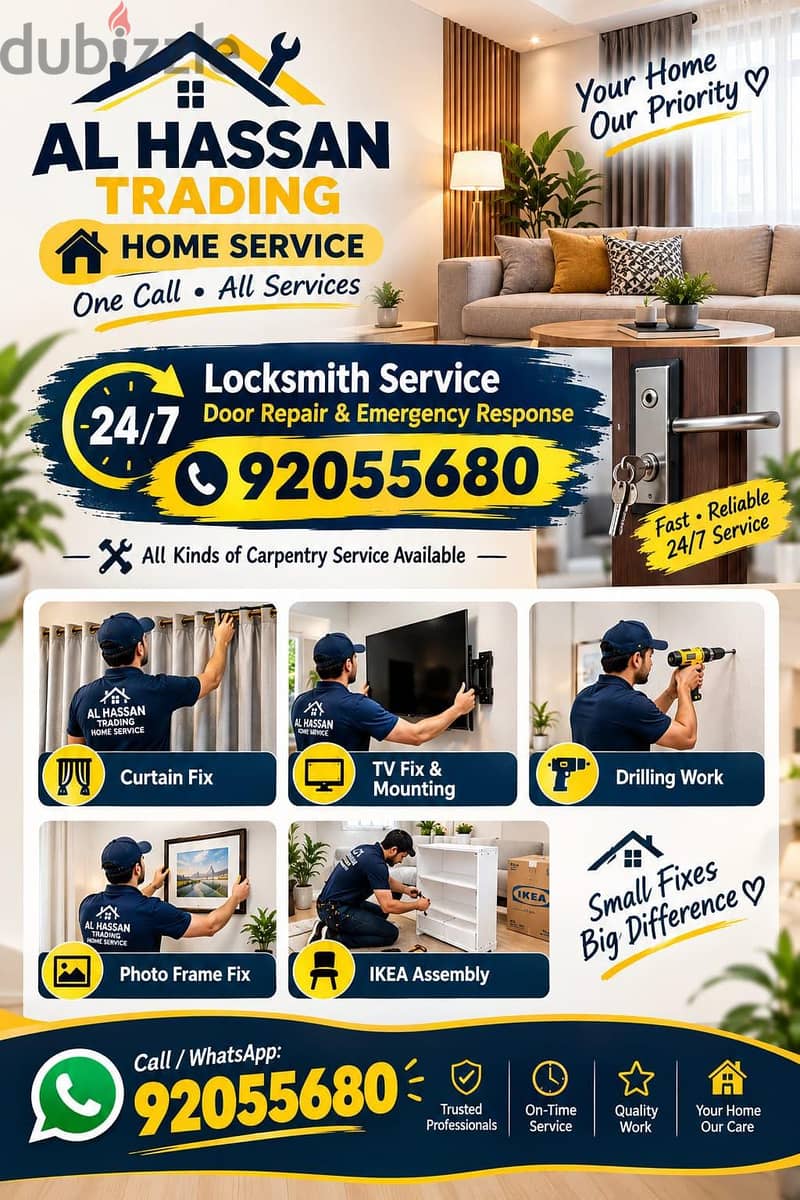 carpenter/furniture,IKEA fix repair/curtain,TV fix in wall/drilling 2