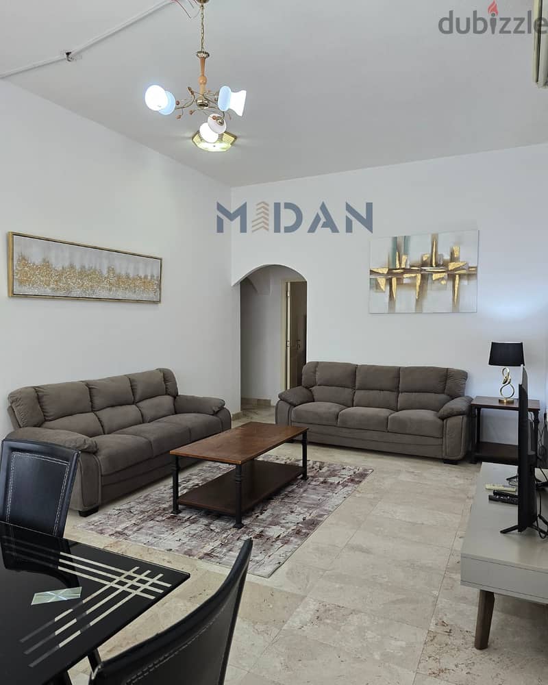 (Bills Included) Spacious Furnished 1 BR Ground Floor Flat in Khuwair 2