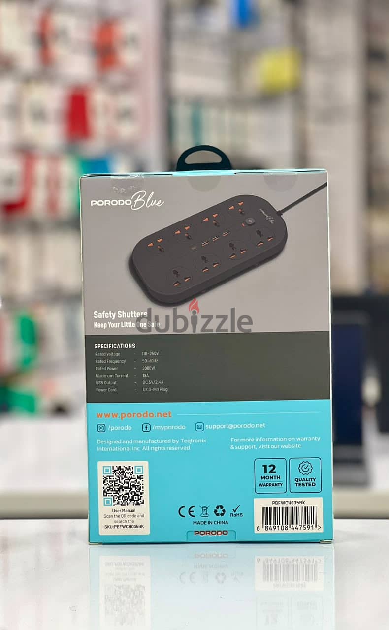 Brand New Porodo Power Strip in Oman | Convenient Connectivity 1