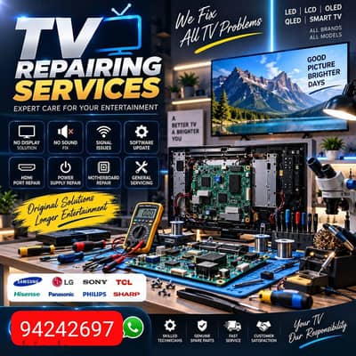 SONY SAMSUNG LG TCL NIKAI SMART NORMAL LED TV RAPAIRING HOME SARVICE