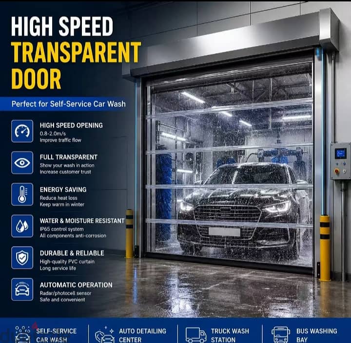 باب سريع الحركة ذو سرعة عالية  جديد وإصلاحSliding Gate Motor New & Repair Swing Doors 3