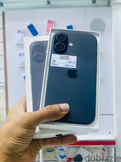 Apple - iPhone 16 -128 GB - Box piece- Good device ايفون