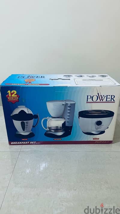 Power Brand Breakfast Set - Toaster ,Juicer and Electric Kettle