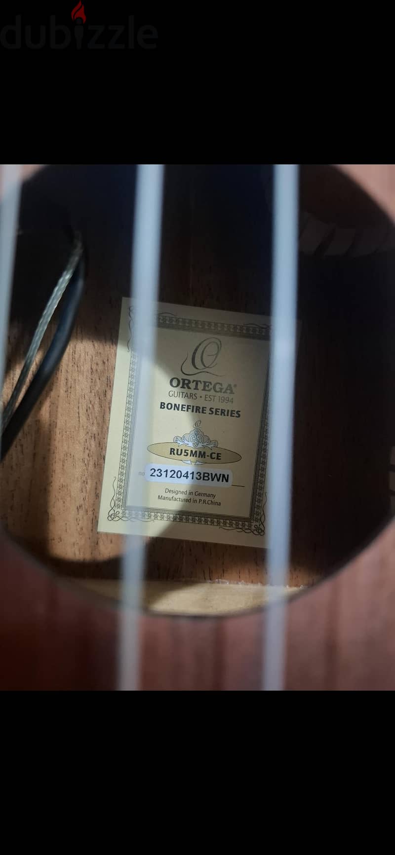 Ortega RU5MM-CE Bonfire Series Concert Ukulele with built-in-tuner 2
