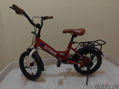 QITONG Kids Bicycle - Red, Sturdy, with Rear Rack & Fenders