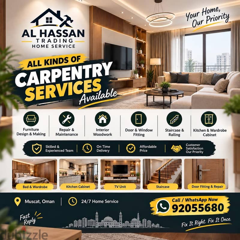 carpenter/plumbing/electrician/door repair all kind home services 1