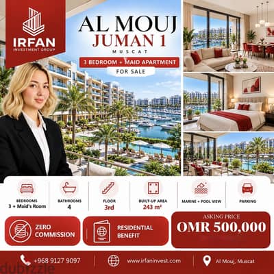 Luxury 3BR + Maid Apartment for Sale | Juman 1, Al Mouj, Muscat