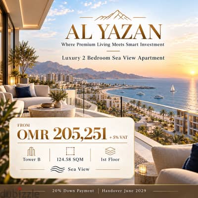 **Al Yazan — Where Premium Living Meets Smart Investment | Spacious 2-Bedroom Sea View Apartment in