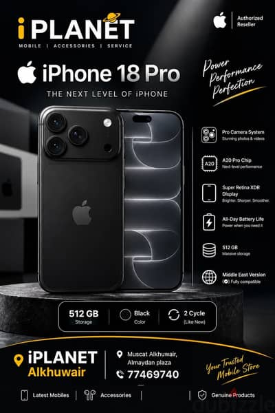 Apple - iPhone 18 Pro 512GB 3 cycles amazing price also