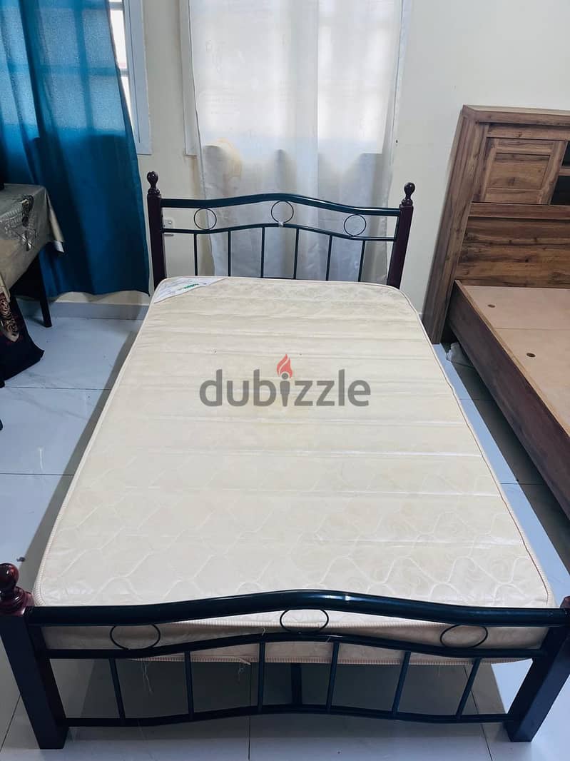 Fridge & Single bed with Mattress 1