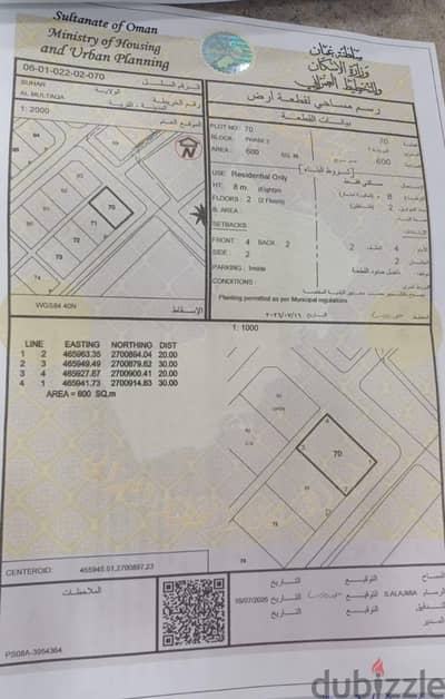 أرض سكنية كورنر للبيع قريب من المدارس والمركز الصحي  الملتقى