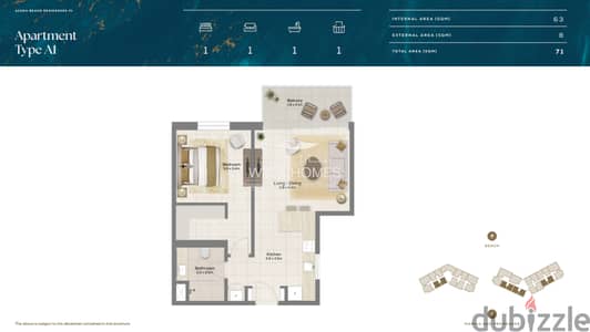 Premium 1 Bedroom Apartment for sale in Al Mouj Muscat (Oman) | Freehold Property