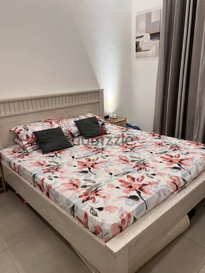 Bed with mattress