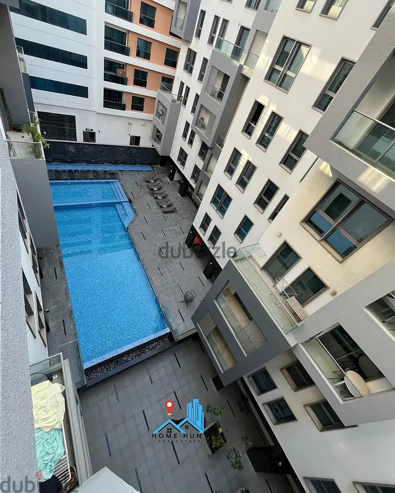 MUSCAT HILLS | SPACIOUS 1BHK MODERN APARTMENT WITH POOL VIEW 13