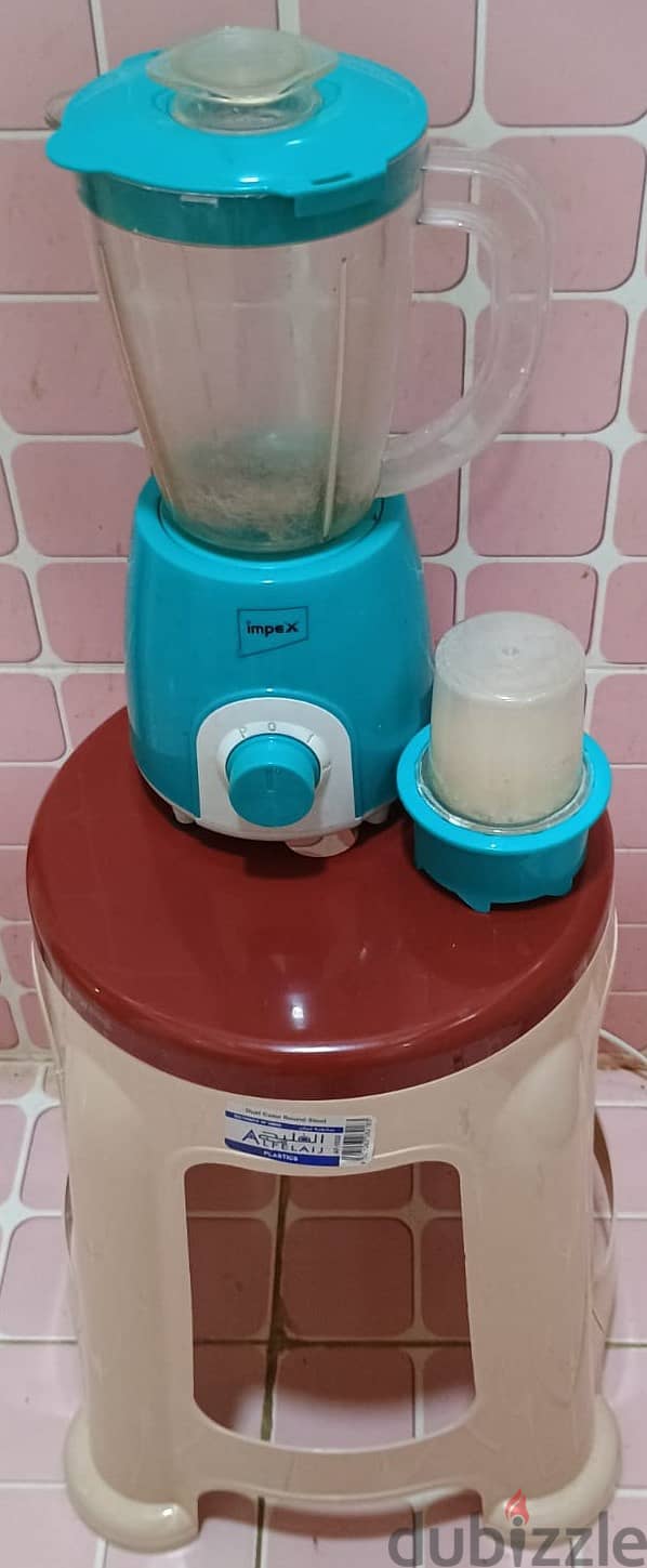 BLENDER (MIXIE) Impex make with Plastic Stool, USED but in Excellent condition, Urgent, leaving Oman 1