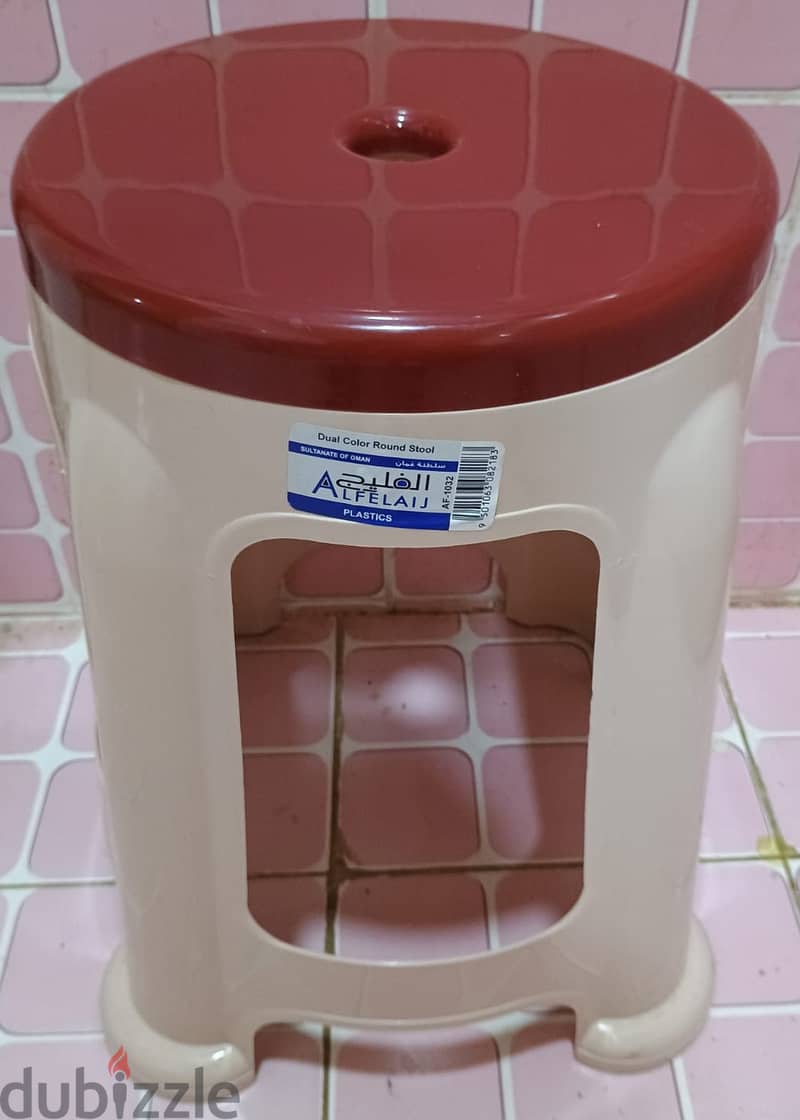 PLASTIC BUCKETS (Big, Med. & Small-3 Nos) & BIG TUB (1 No. ), Stools Big & Small, and 1 Mug, Urgent, 2