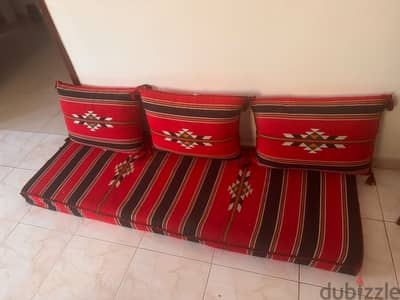 Arabic Majlis Floor Seating Set, Sadu Design, 2 Sets
