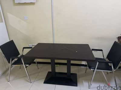 2 chair and one table for sale