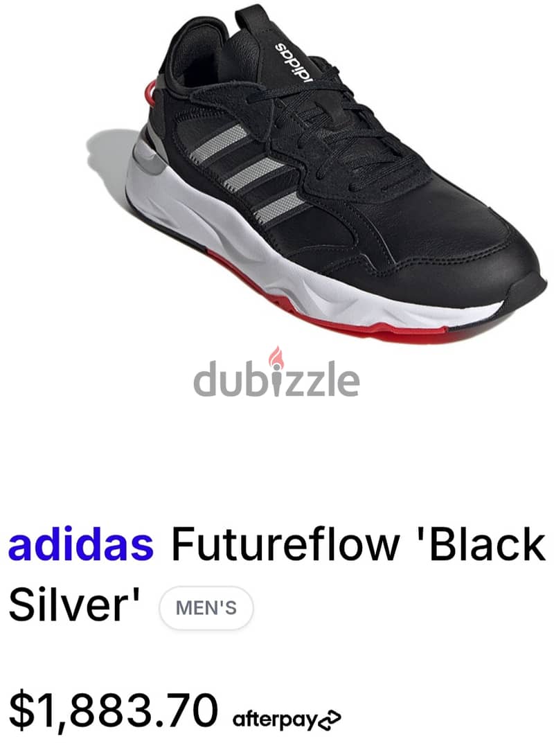 adidas Futureflow 'Black Silver' sneaker (Model FZ0366) Original with bills,  Just 3 to 5 time only 3
