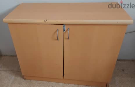 Small cupboard & a mirror