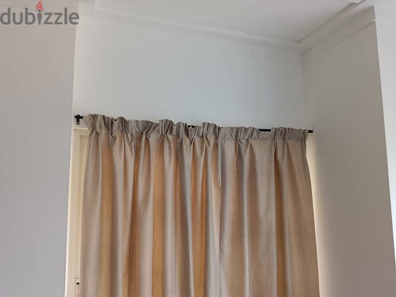 Curtain, Towel Hanger, Dart Board & Pillows 1