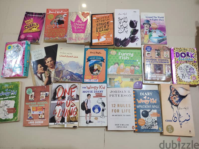 English and Arabic books semi new 1