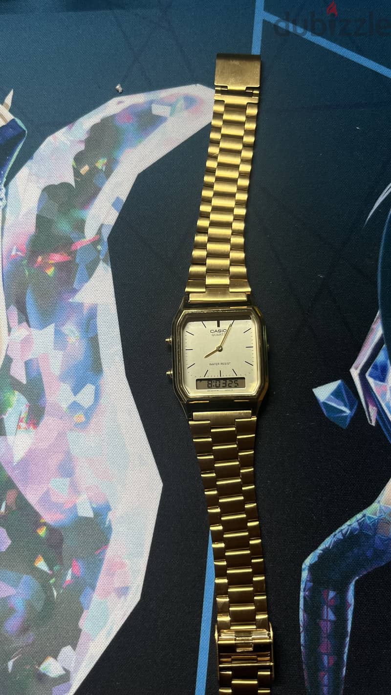 Casio AQ-230 Vintage Analog-Digital Watch – Upgraded/Custom Band 2