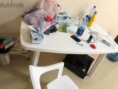 Furniture , Single Bed and Tabkd chair, cloth dryer stand
