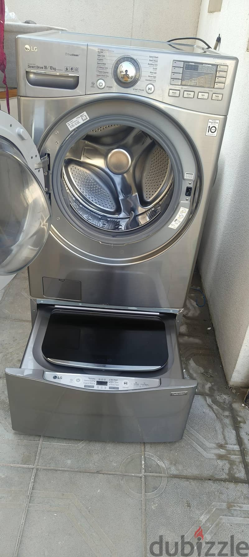 lg washing machine 18/10 . . 2in 1 in good condition and reasonable 6
