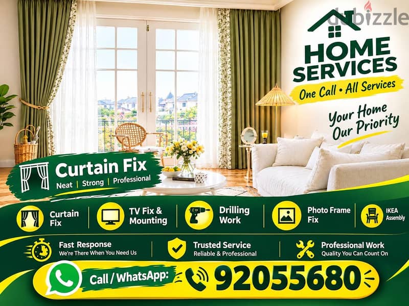 curtain/TV/photo fix in wall/IKEA fix,carpenter work/drilling work/etc 2