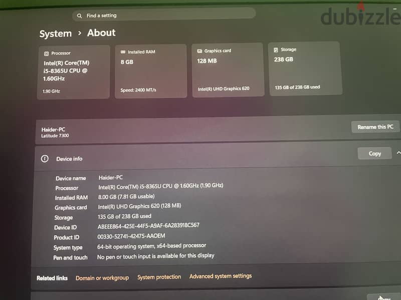 Intel Core i5 8th Gen Laptop – 8GB RAM | Windows 11 Pro 3
