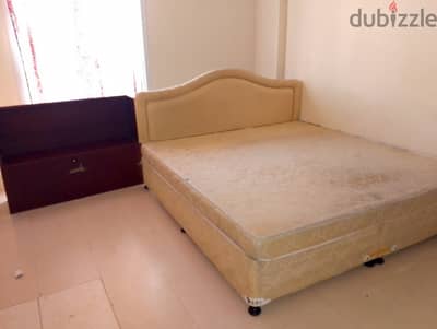 Sale for Kind size bed,mattress and TV cupboard
