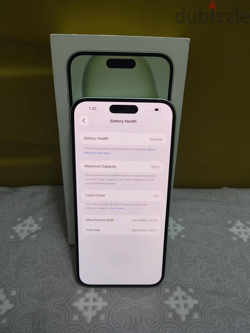 iPhone 15 plus battery halte 100% 3 months warranty reming 2