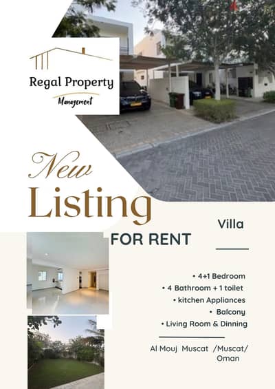4+1 villa for rent at AlMouj muscat