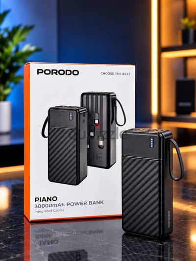 Brand New Porodo Piano Power Bank in Oman | 30000mAh Capacity