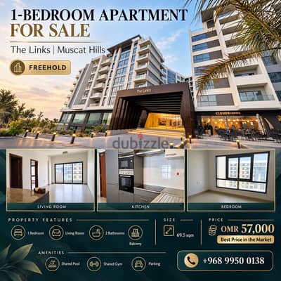  1-Bedroom Freehold Apartment for Sale The Links, Muscat Hills