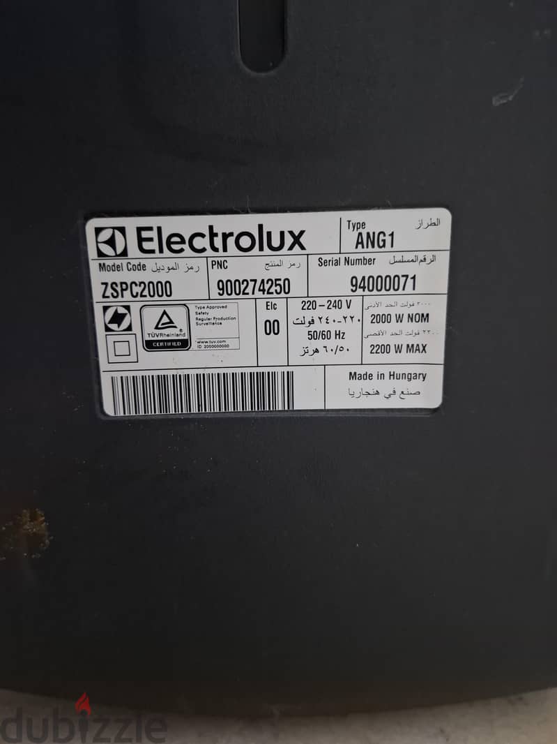 Electrolux Vacuum cleaner 2000W, made in Germany 1