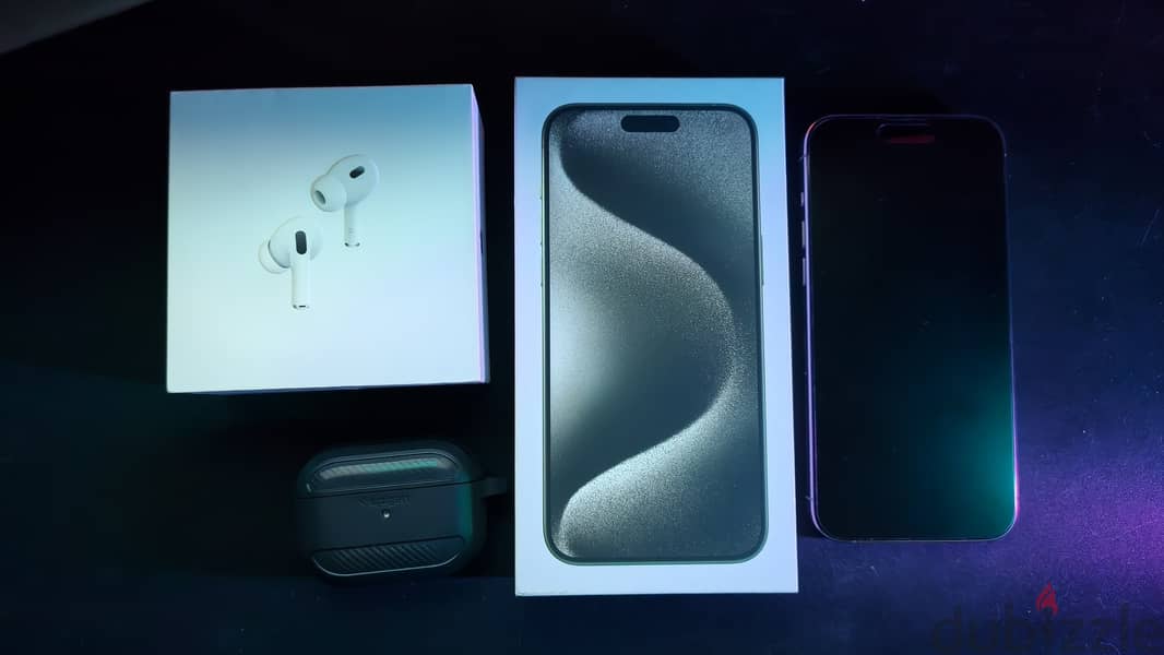 Apple Iphone 15 Pro Max 256GB, Natural Titanium (300 OMR all) 2