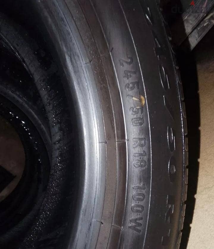 4 اطارات بيريللي 245/50 R18 نظافة ممتازة 2