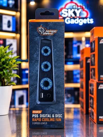 Brand New Porodo PS5 Cooling Fan in Oman | Three Fans