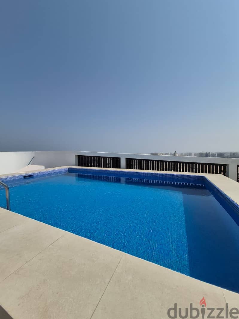 للايجار دوبليكس ف العذيبه ف ارقي مواقع مسقط2BHK Duplex in Al Azaiba - Pool, Gym, Parking & BBQ Area 11