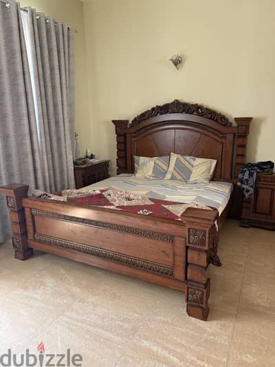 Old money style. High quality hand carved heavy duty room set.