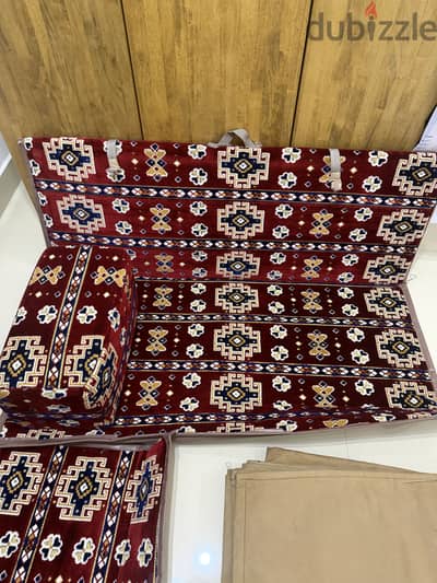 2 seats with handle & large floor carpet same set