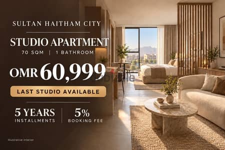 Last Studio in Sultan Haitham City | 5-Year Installments