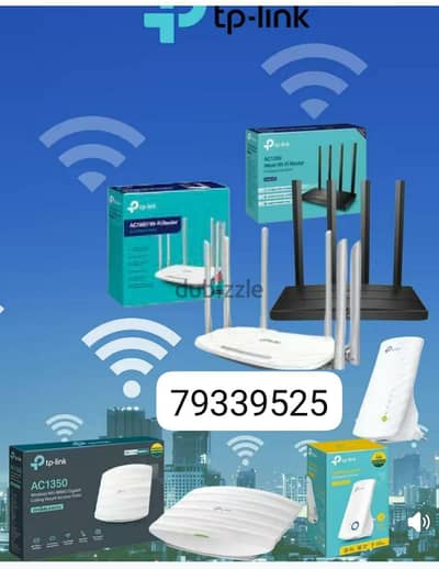 TPLink router range extender selling configuration & cable pulling