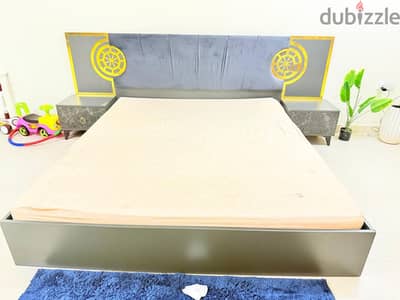Double Bed+Wardrobe+ small Almirah+Sitting stool