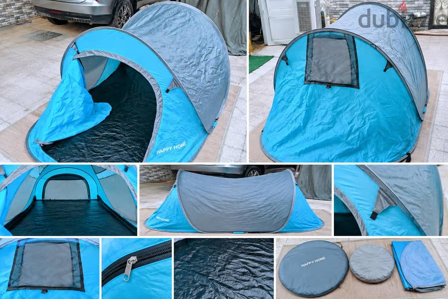 2 tents and twin air bed mattress new 1