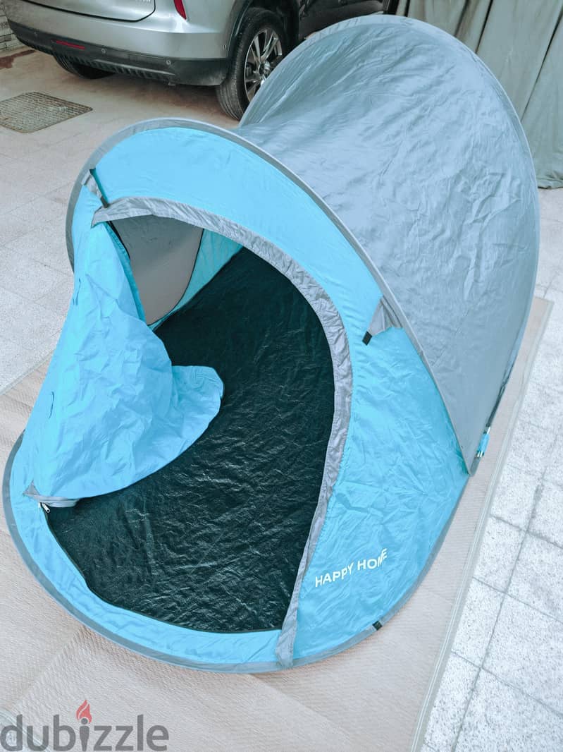 2 tents and twin air bed mattress new 8